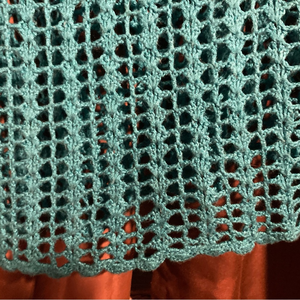 Aqua blue- worn a handful of times .